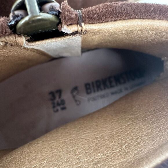 Birkenstock Melrose Suede Leather Size 37 US 6-6.5 Espresso Brown Comfort NEW - Picture 11 of 12